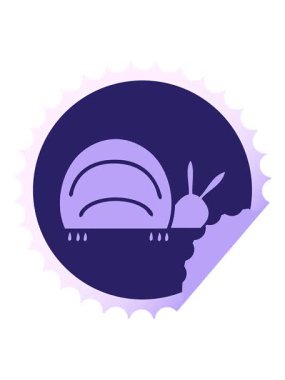 Yeşil bir böceğin dairesel soyulan çıkartma çizgi filminin hareketli animasyonu