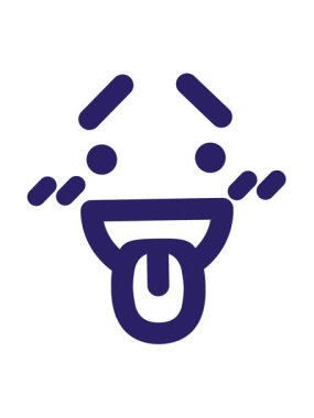 Utanç verici bir yüz simgesinin hareketli animasyonu