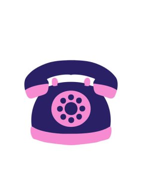 Yanıp sönen radyal hatlar eski tarz telefonun animasyonu