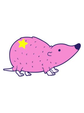 Parıldayan yıldızlar çizgi film faresinin animasyonunu etkiler.