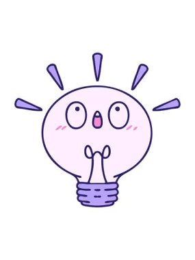 Parlayan bir elektrik ampulünün karikatürünün titreyen hareketi.