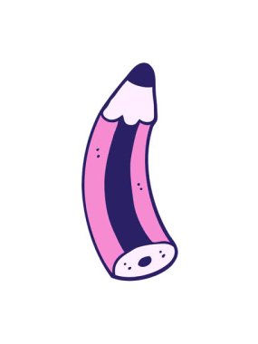 El çizimi karalama stili çizgi film kaleminin hareketli animasyonunu oynat