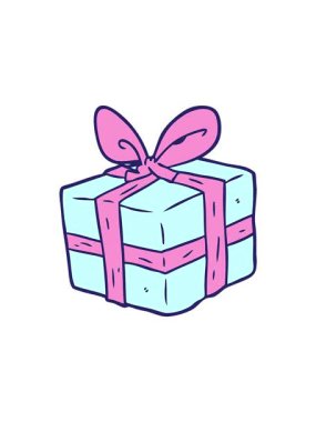 Çizgi film hediye paketinin hareketli animasyonu