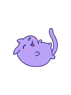 Sevimli bir kedinin gülüşünün çizgi filminin yıldız patlaması etkisi