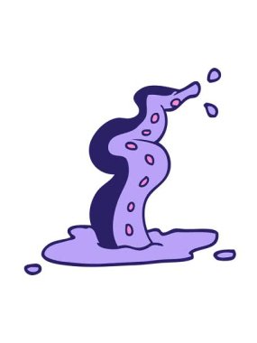 Karikatür karalamalarının hareketli animasyonları. Ürkütücü dokunaçlar.