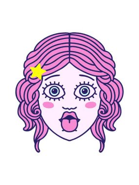 Kıvılcım saçan yıldızlar dövmenin hareketini geleneksel bir dille ortaya çıkarırlar.