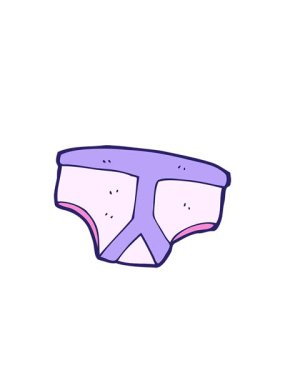 Yanıp sönen çizgi film iç çamaşırları animasyonu