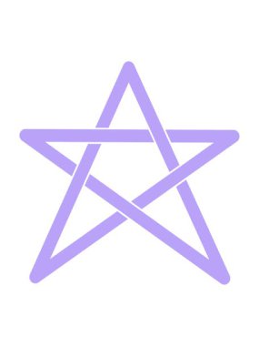 Pentagram yıldızının hareketli animasyonu