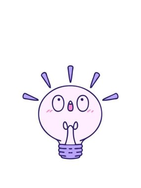 Parlayan bir elektrik ampulünün çizgi filminin animasyonunu büyütüyorum.