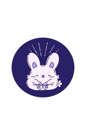 Dövme stili mutlu tavşanın animasyonunu genişletiyor.