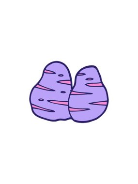 Çizgi film karikatür patateslerinin satış animasyonu