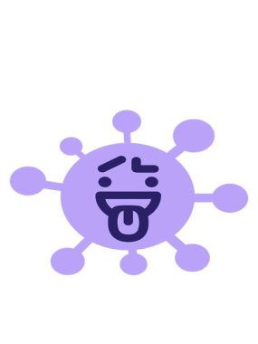 Mutlu, kafa karıştırıcı virüsün hareketli animasyonu