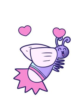 dönen kalpler çizgi film böceğinin animasyonu