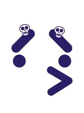 basit endişeli kuş yüzü simgesinin dönen kafatası animasyonu