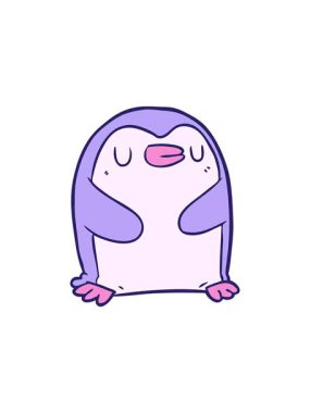 Çizgi film pengueninin satış animasyonu