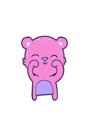 Mutlu bir ayı çizgi filminin animasyonunu uzatıyorum.