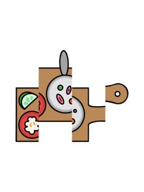 Brezilya moqueca 'sının ahşap tabakta sergilenen bölünmüş hareket animasyonu