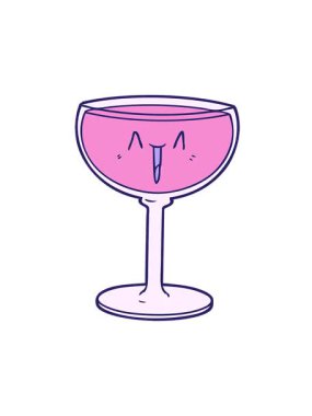 Bir bardak şarabın titreşimli animasyonu.