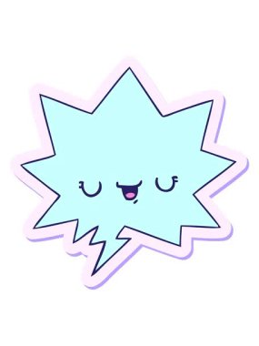 Mutlu çizgi film ifadesinin canlandırmasını konuşma kabarcığı etiketi ile bob ve duraklat