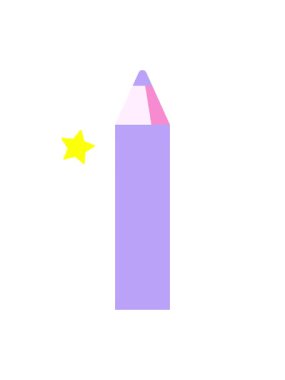 Parlayan yıldızlar mor renkli kalem grafik vektör resimleme simgesinin animasyonunu etkiler