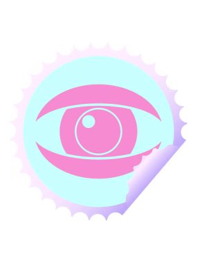 göz alıcı görsel vektör dairesel soyulan çıkartmanın hareketli animasyonu