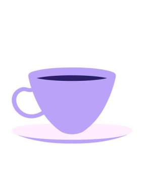 Kahve fincanı ve çay tabağının hareketli animasyonu