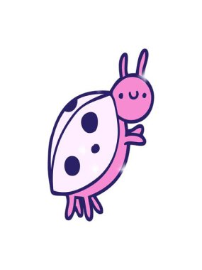 Çizgi film uğur böceğinin ışıltı etkisi