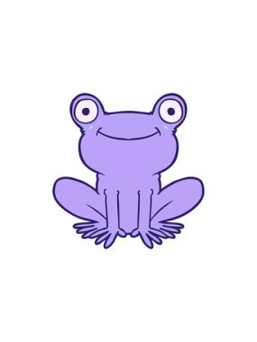 Komik bir karikatür kurbağasının radyoaktif parlak animasyonu