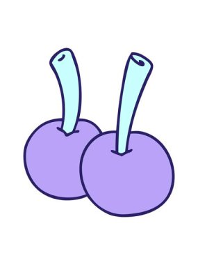 El çiziminin parlak ışık efekti çizgi film kirazları