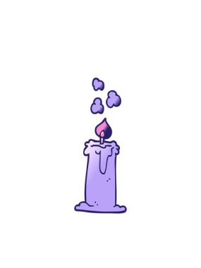 Yanıp sönen radyal çizgiler karalama yanan mumun animasyonu