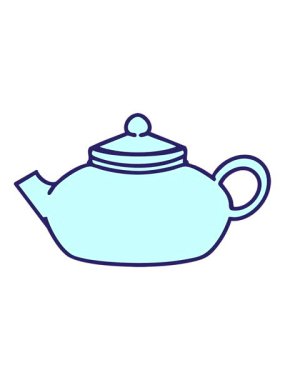 Japon çay demliği dizaynının hareketli animasyonu