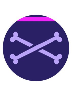 Çapraz kemiklerin dövme stili görüntüsünün canlandırmasını güçlendir