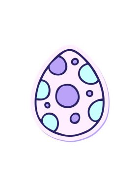 Karikatür çizilmiş Paskalya yumurtası etiketinin yıldız patlaması etkisi animasyonu