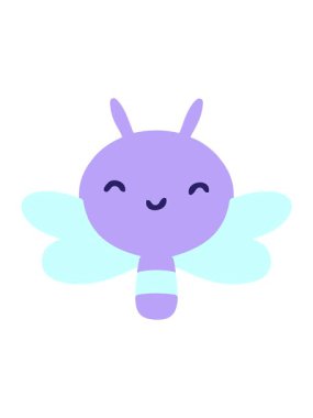 Sevimli çizgi film böcek tasarımının ışık efekti animasyonu