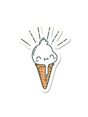 Dondurma karakterinin titreşimli hareketi