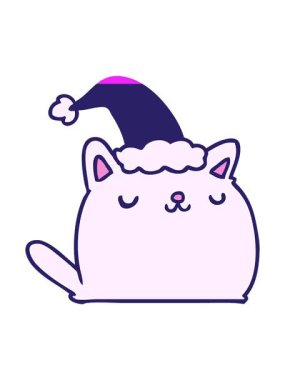 Kawaii kedi çizgi filminin el yapımı animasyonunu aç.