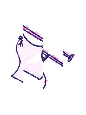 Beyaz Bayrak Tebeşir Çiziminin bölünmüş hareket animasyonu