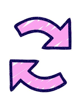 Geri Dönüşüm Okları Tebeşir Çiziminin neon ışık efekti canlandırması