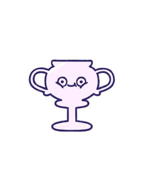 Trophy Tebeşir Çiziminin radyoaktif parlak animasyonu