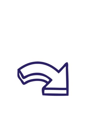 Doğrusal bir okun çizgi çiziminin zıplama hareketi animasyonu