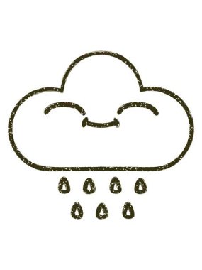 Yağmur Bulutu Kömür Çiziminin renk canlandırması