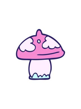 Karikatür mantar tasarımının dikkat çekici animasyonu