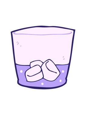 Bardakta içilen çizgi film animasyonunun ışık efekti.