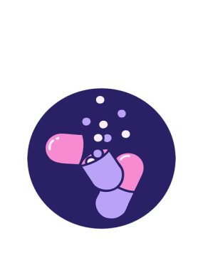 Patlayan açık tıbbi kapsül hapının animasyonunu genişletiyorum.