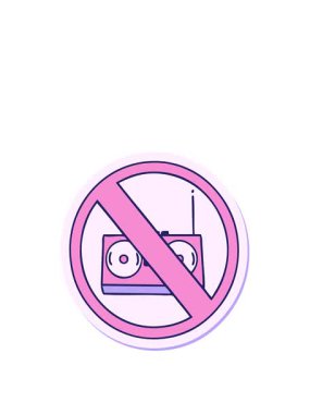 Radyonun izin vermediği şirin bir karikatür çıkartması yapıştırıyorum.