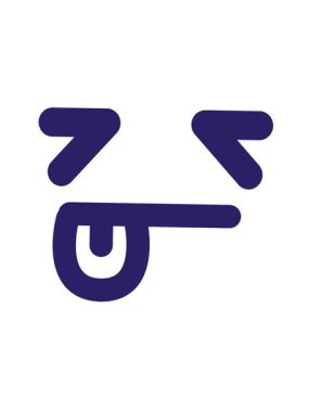 Basit bir uyuyan yüz simgesinin titreşimli hareketi