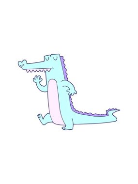 Timsah çizgi filminin hareketli animasyonu