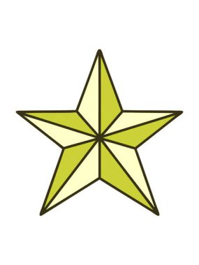 Yıldız karalamalarının neon ikonik dövme tarzının renk animasyonu