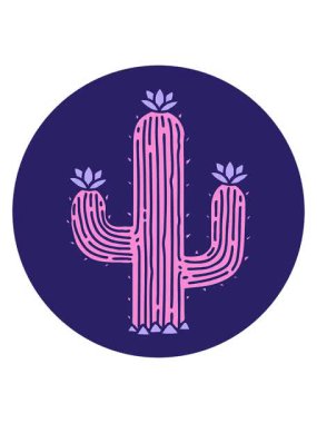 Bir kaktüsün çizgi film dövmesindeki görüntüsünü bob ve duraklat