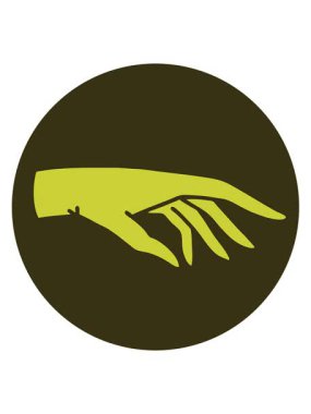 Bir elin ikonik dövme biçiminin renk canlandırması